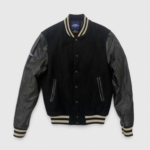 Camp David Ανδρικό Varsity Jacket Μαύρο με Δερμάτινα Μανίκια / Pre-Owned
